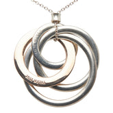 ティファニー インターロッキング サークル 4連 ネックレス シルバー ピンクゴールド SV925 シルバー ルベドメタル レディース TIFFANY&Co. 【中古】